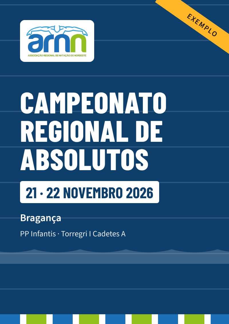Cartaz: Campeonato Regional de Absolutos, PP Infantis e Torregri I Cadetes A